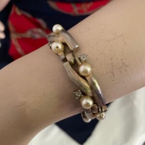 Armband van Trifari met faux parels en rhinestones 1950-1960 - Afbeelding 11