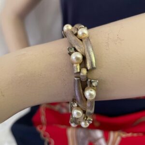 Armband van Trifari met faux parels en rhinestones 1950-1960 - Afbeelding 10