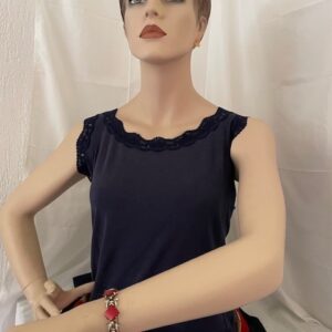 Vintage cocktail armband met rode vierkante lucite stenen van Coro 1960 - Afbeelding 7