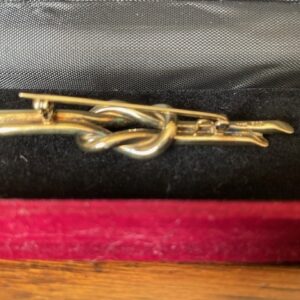 1e gehalte zilver vergulde broche met een platte knoop - Afbeelding 5