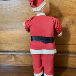 Zeldzame antieke Kerstman pop van zacht plastic 1940 - Afbeelding 3