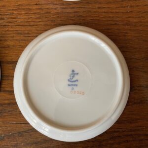 Retro set van 10 petit four of snack schaal of schoteltjes Fürstenberg1950-1960 - Afbeelding 6