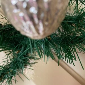 Oude antieke kerstbal een walnoot van dun geblazen glas in zilver 1e helft 1900 - Afbeelding 3