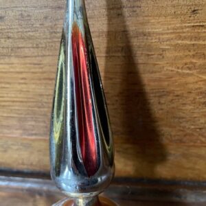 Flinke antieke piek van dun geblazen glas in groen, goud geel en rood 1e helft 1900 - Afbeelding 5
