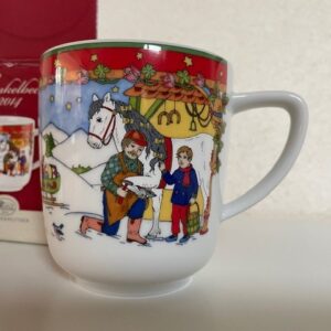 Beker met oor van Hutschenreuter decor van Ole Winther 2014 in doos