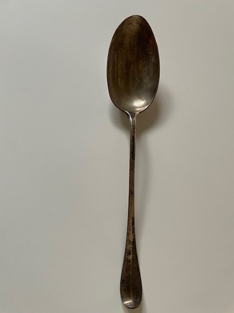 Antieke zilveren brijlepel Huibert Akers Amsterdam 1790