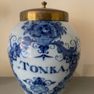 Antieke tabakspot van iVDUijN de Porceleine Schotel 1764-1772